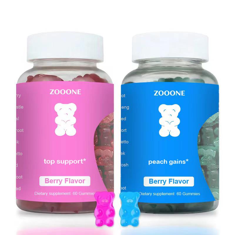 [Compre 1 y obtenga 2] Paquete combinado de gomitas ZOOONE: gomitas con el mejor soporte y Peach Gains